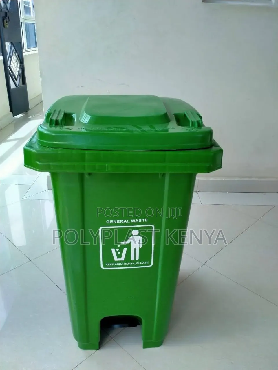 Biohazard Bin / Waste Bin 100litres With Pedal and Wheels