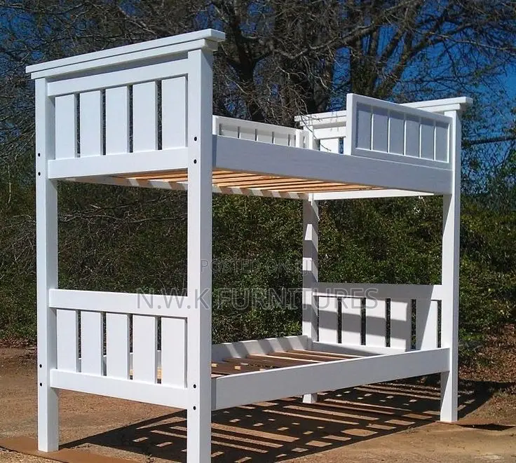 White Double Decker Bed