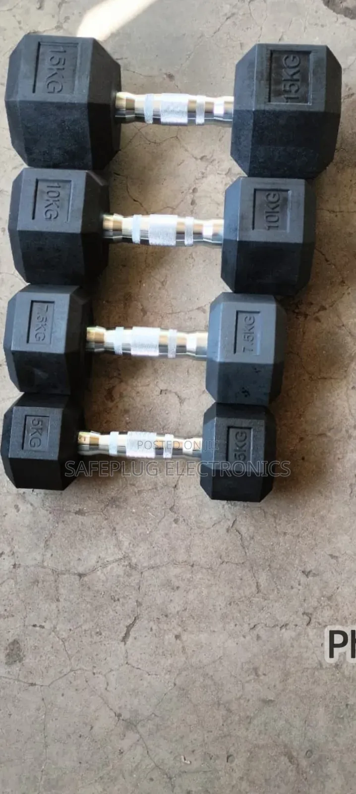 10kg Rubber Hex Gym Weight