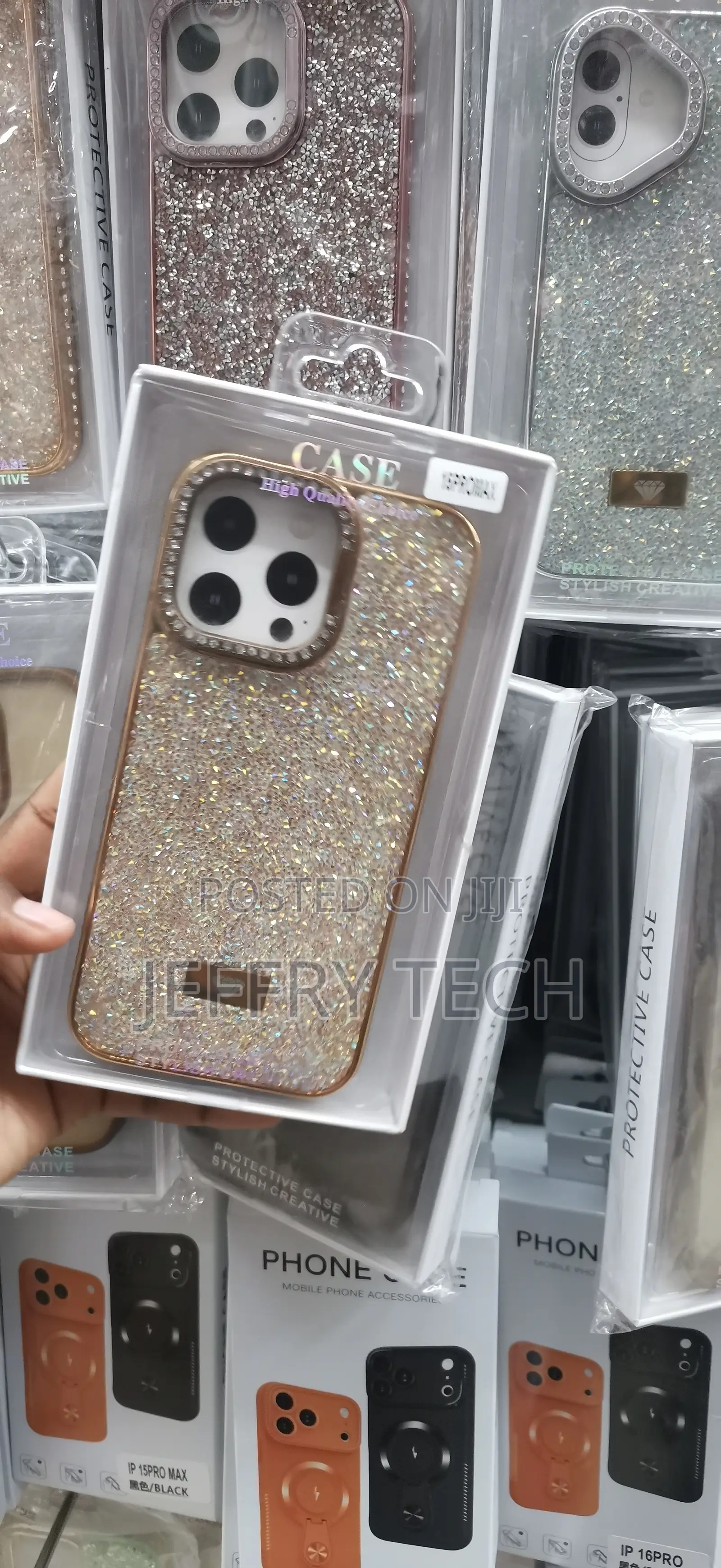 iPhone 15 Pro Max Fully Encrusted With Shimmering Rhinestones Case