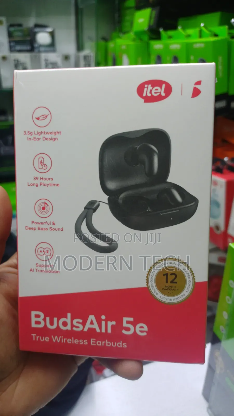 Itel Budsair 5e TWS Earbuds – Lightweight, Long Battery Life 