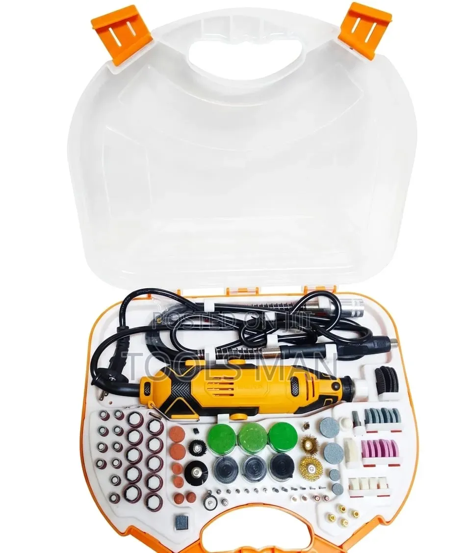 Electric Mini Rotary Tool Kit With Flexible Shaft - 100+ PCS Set.