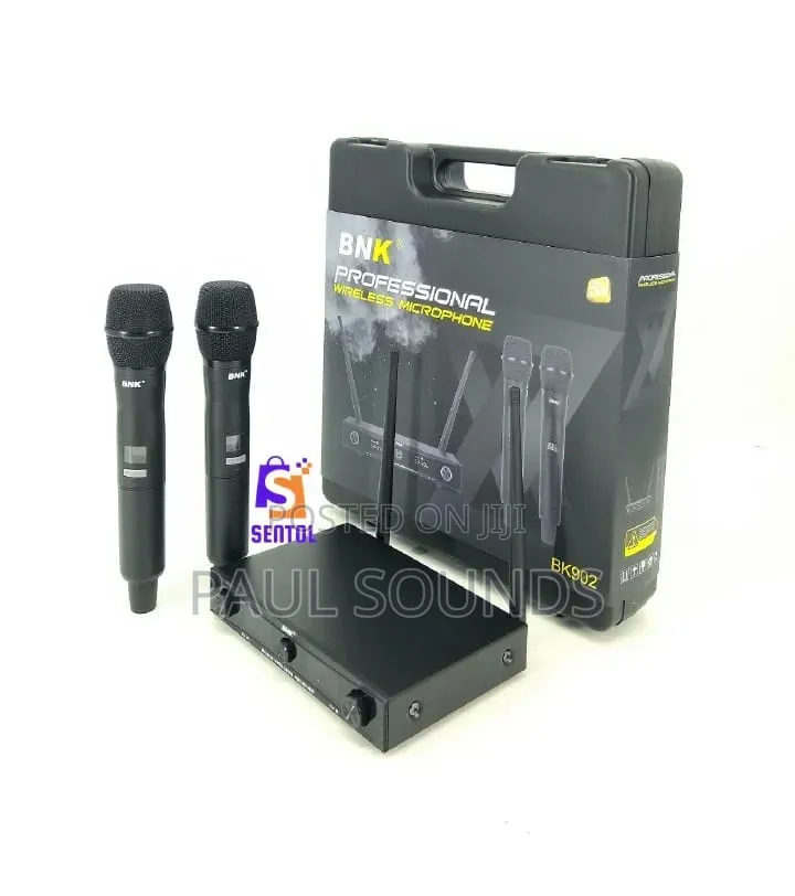 BNK Bk902 Professional Dual-Channel Uhf Wireless Microphone System