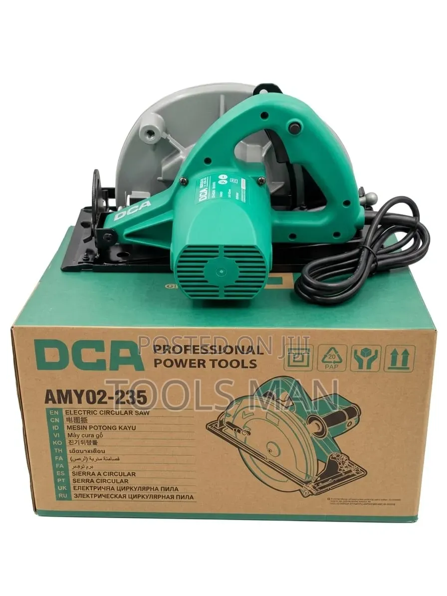 Dca Amy02-235 Electric Circular Saw - Professional Woodworking Tool.