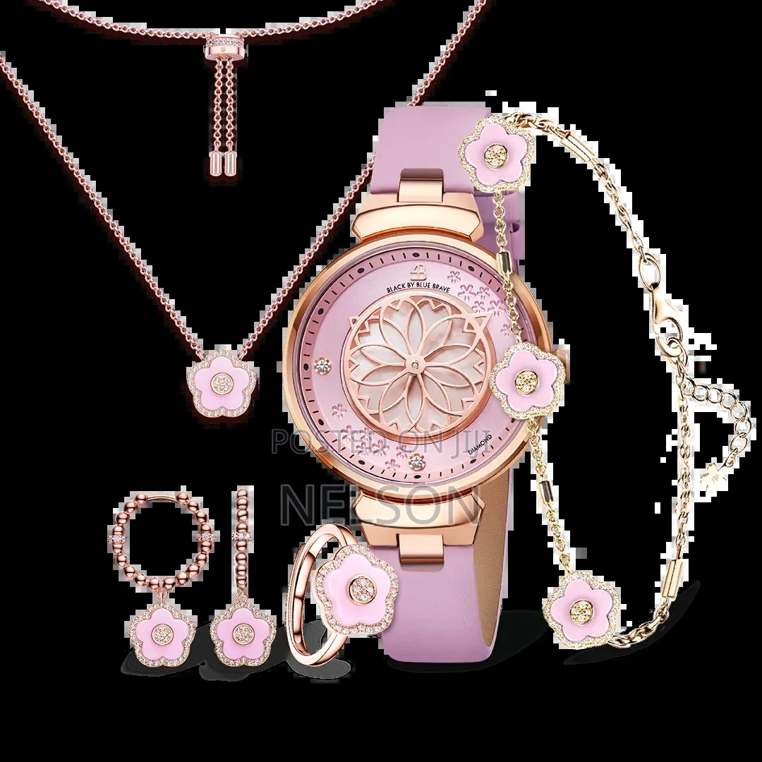 Cherry Ladies Watch and Bracelet Set