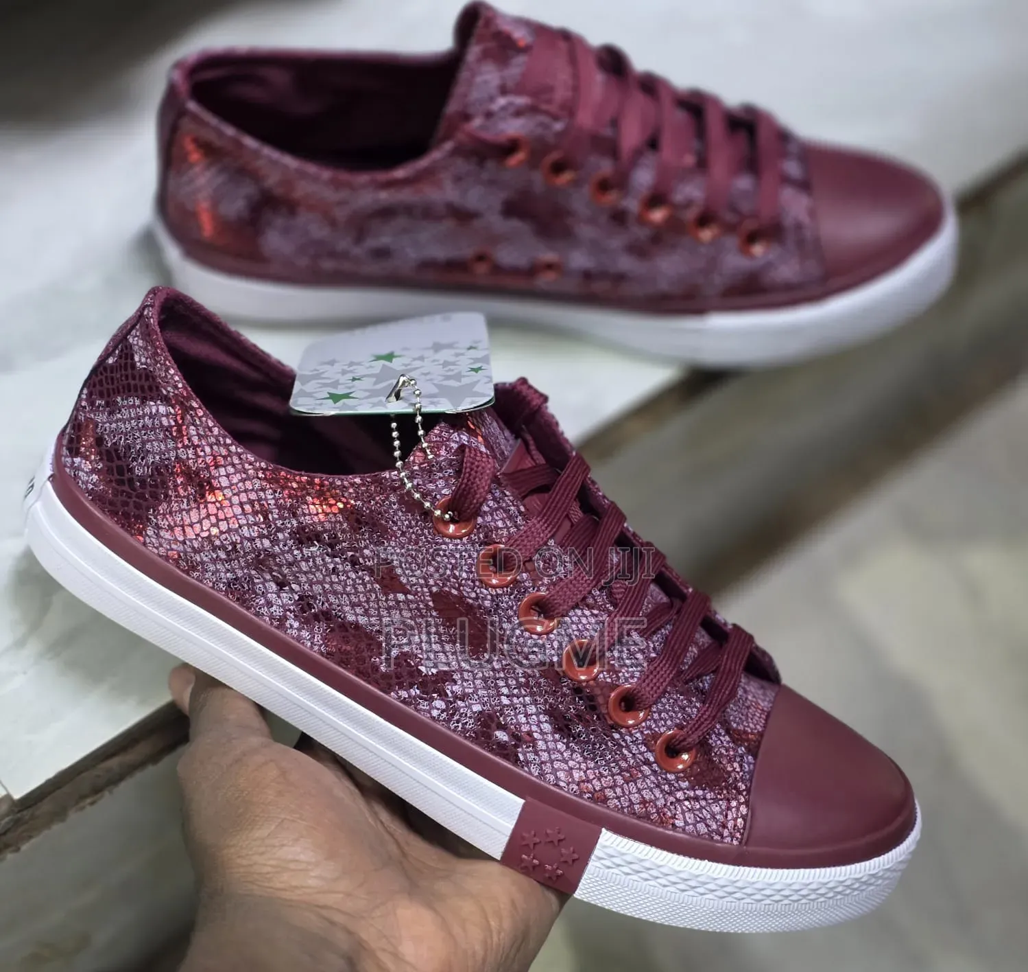 Glossy Trendy Leather Converse Size 36-42 Available