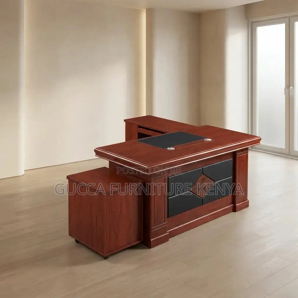 1.6m Mahogany Desk With Extension