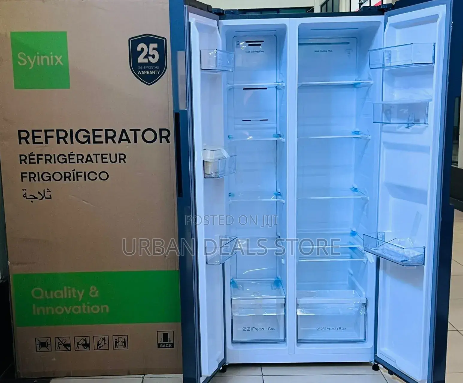 Syinix 460l Side-by-Side Refrigerator