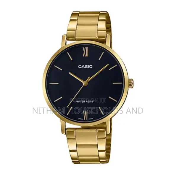 Casio LTP-Vt01g-1b Gold Stainless Steel Watch for Women
