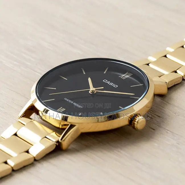 Casio LTP-Vt01g-1b Gold Stainless Steel Watch for Women