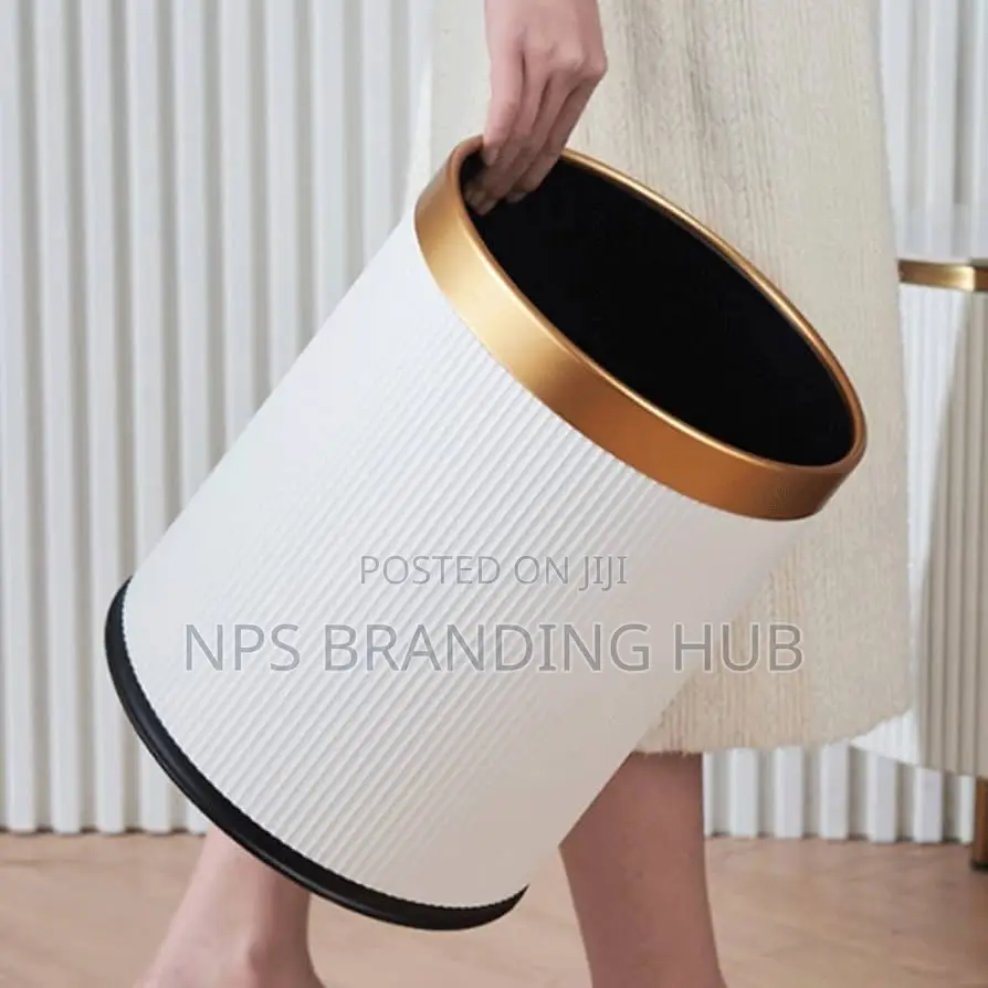 12l Cylindrical Exquisite Plastic Trash Dustbin (Rt