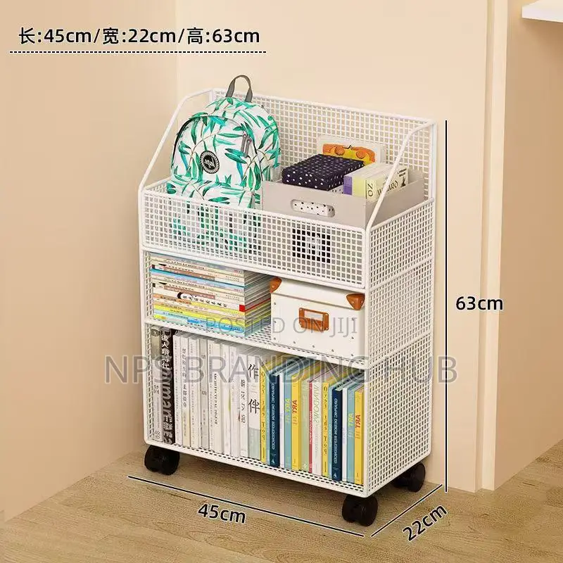 Multipurpose Bookshelf Stand With Wheels (Rt