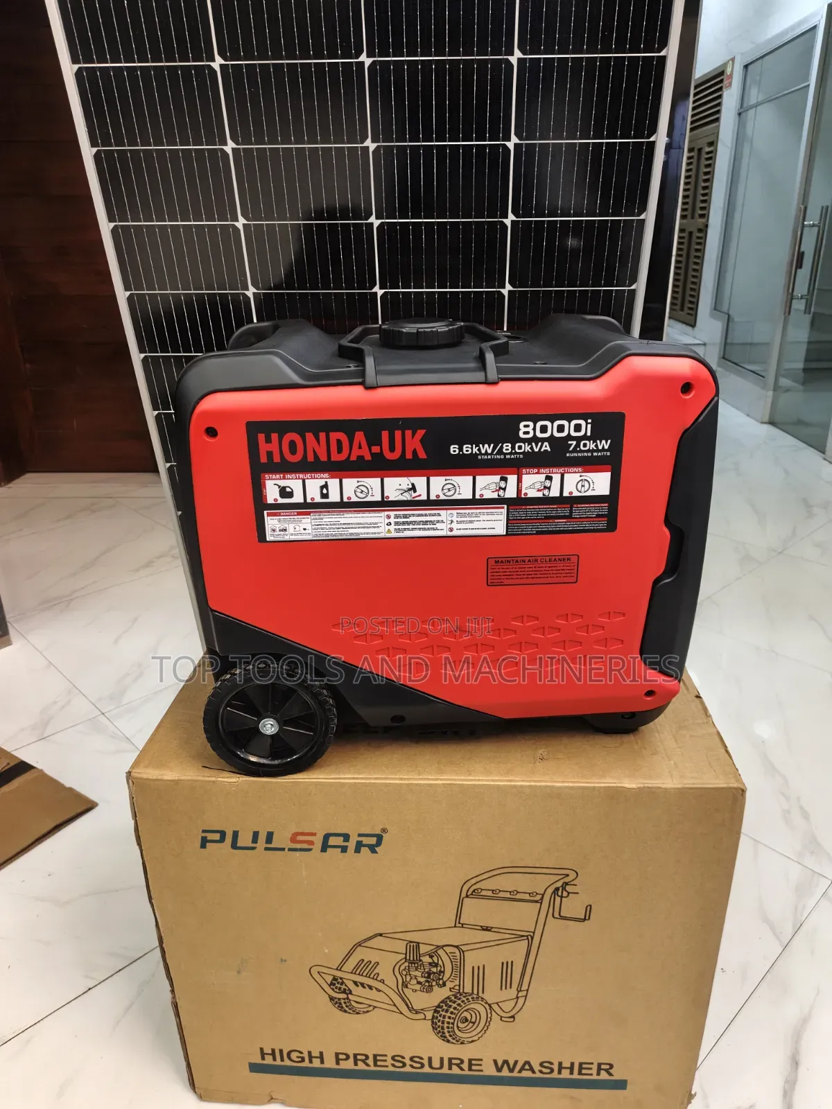 Portable Honda 8kva Super Silent Keystart Petrol Generator With Wheels