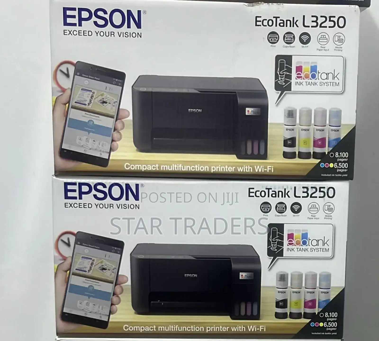 Epson Ecotank L3250 A4 Wifi Wireless All in One Ink Tank Printer
