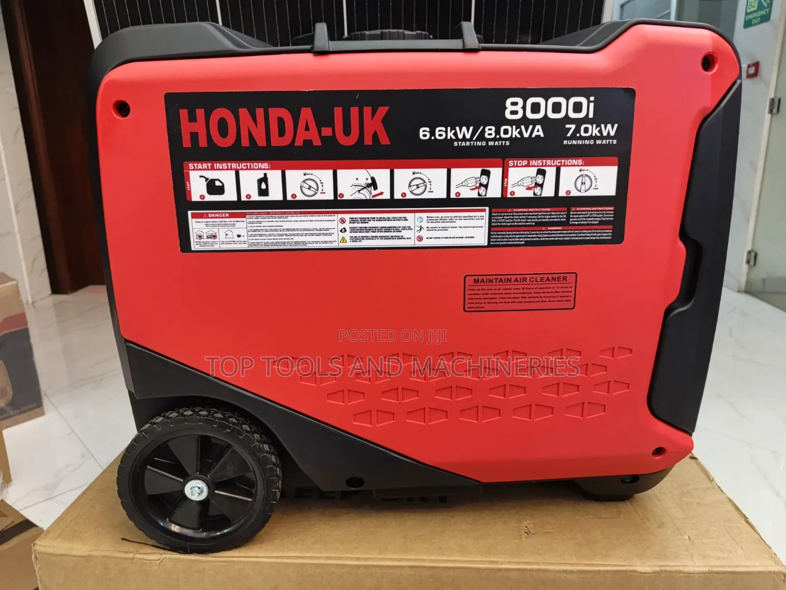8kva Honda Super Silent Keystart Portable Petrol Generator Withwheels
