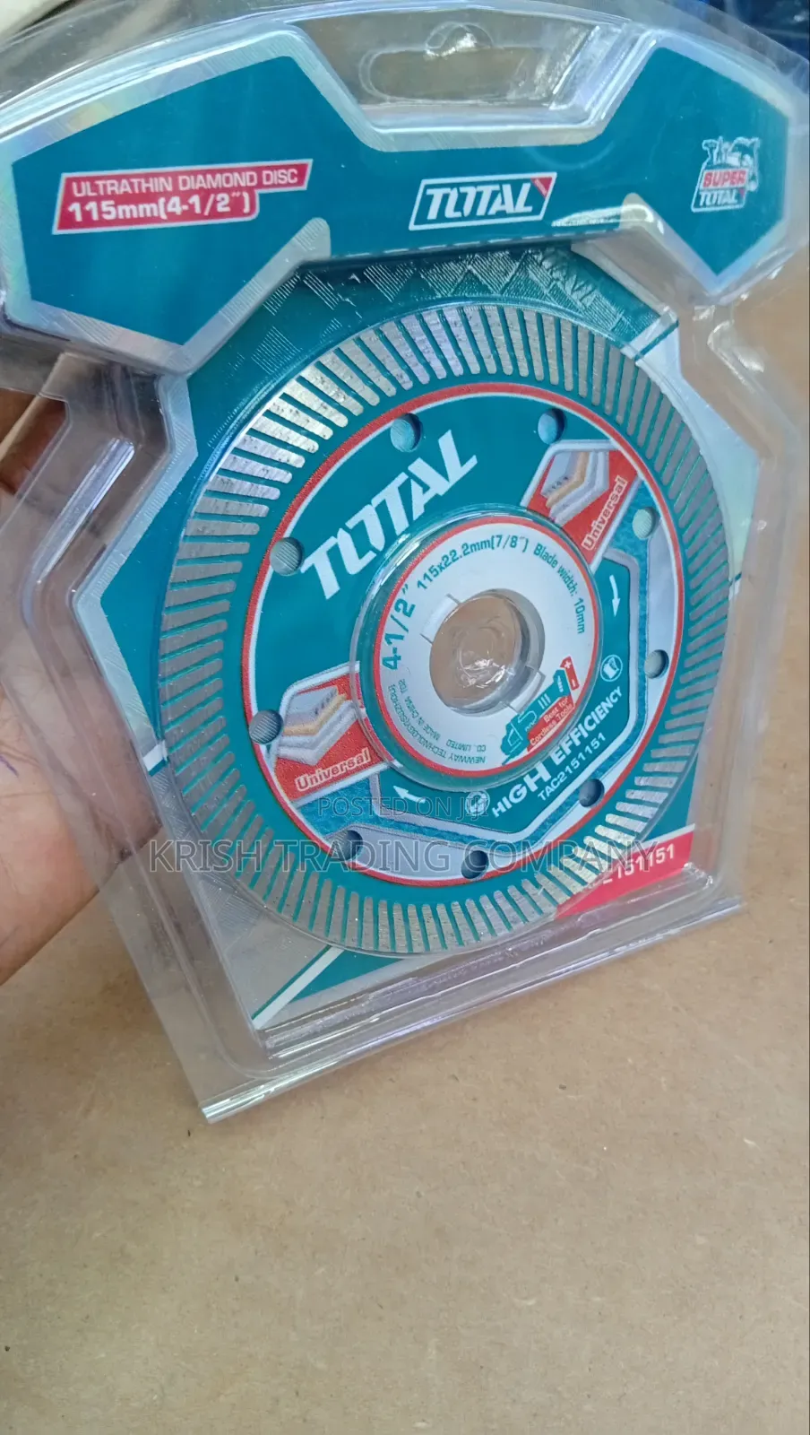 Total 4.5" Ultra Thin Diamond Disc