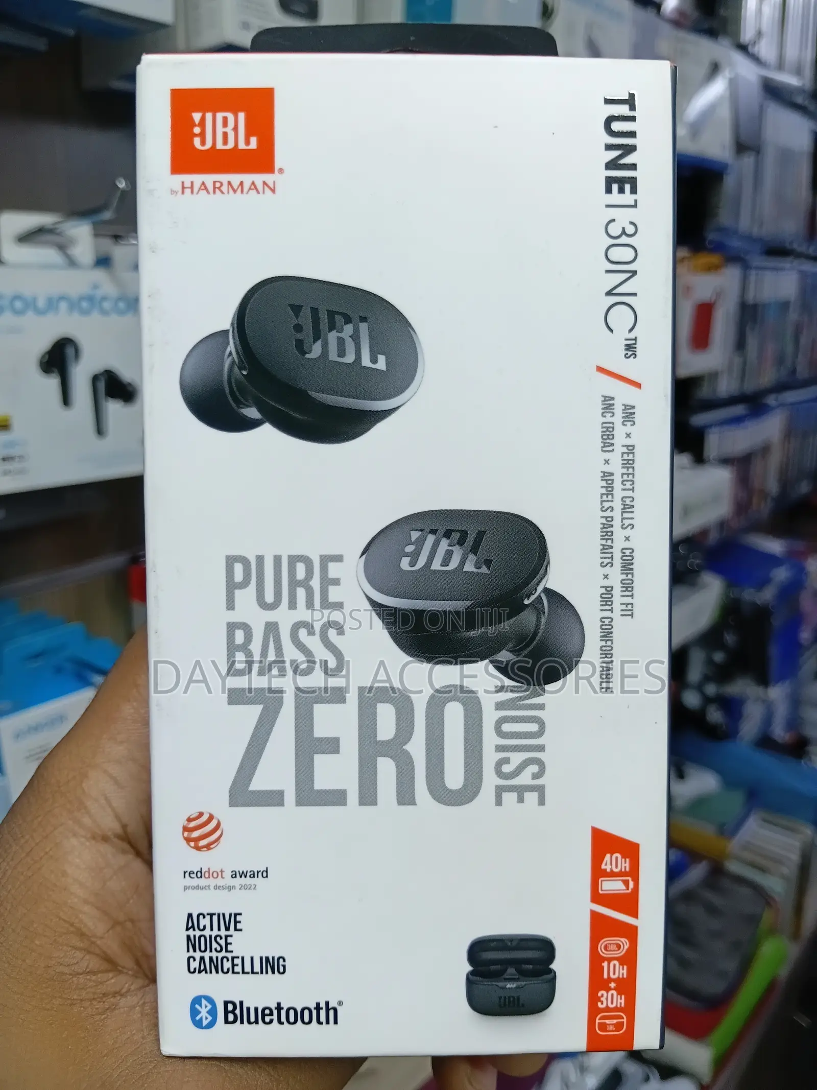 JBL Tune 130 Nc TWS Waterproof True Wireless in-Ear Earbuds - Black