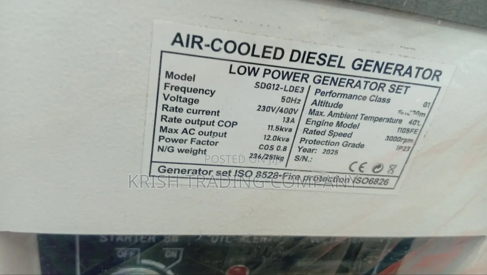 Kupper Sg G12-lde3-iats 12kva Diesel Generator