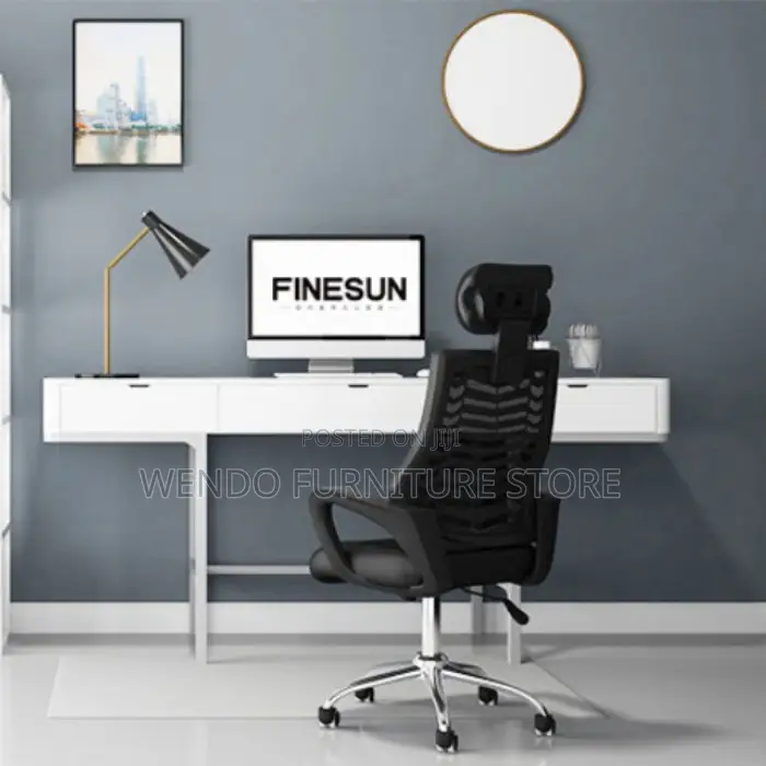 Office Chairs; Ergonomic Headrest Fabric Office Chairs