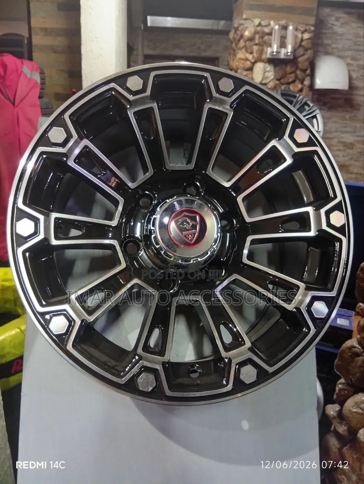 15-Inch Commercial Alloy Rims | Rugged Black Silver