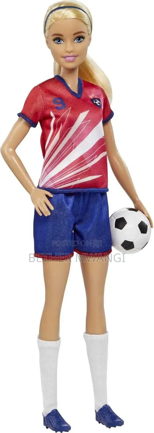 Barbie Careers Fashion Doll, Soccer Player With Blonde Ponytail