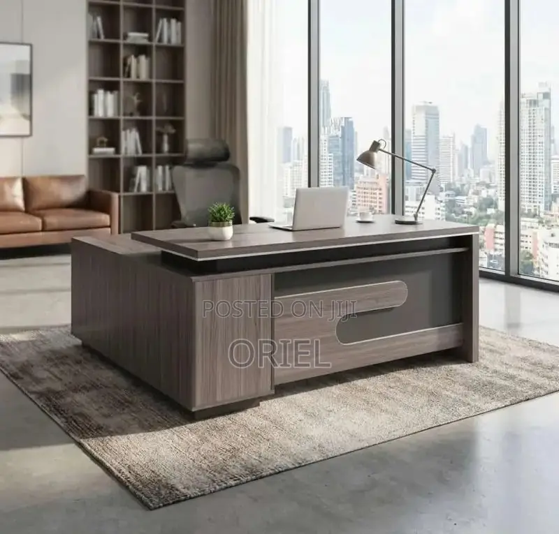 Office Desk : L-Shaped 160cm Executive Office Desk