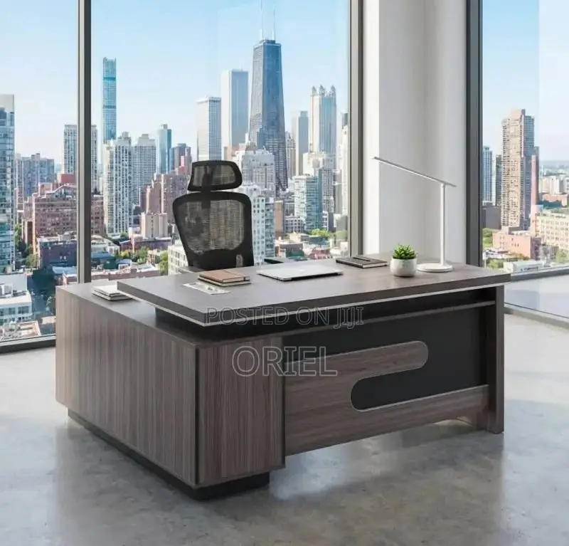 Office Desk : L-Shaped 160cm Executive Office Desk