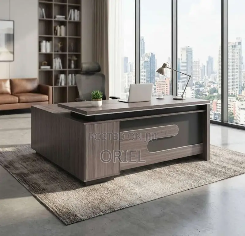 Office Desk : L-Shaped 160cm Executive Office Desk
