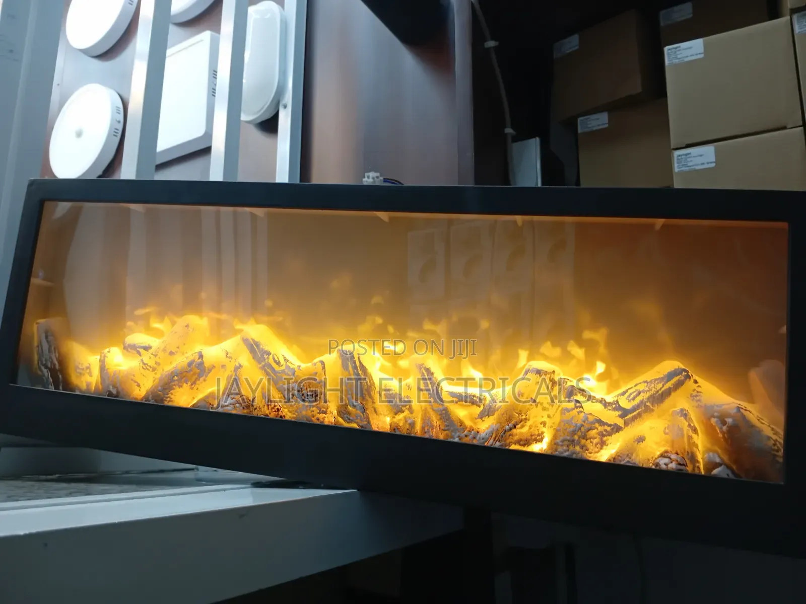 Modern Fireplace With RGB Led Light Remote Control