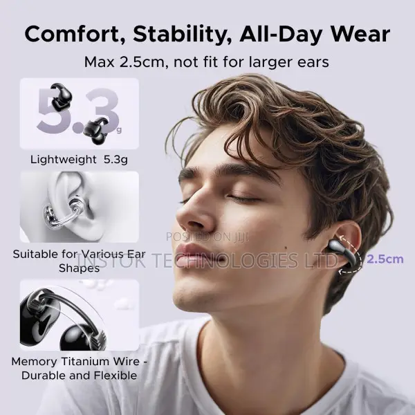 Ugreen Hitune S3 Open-Ear Wireless Clip-on Earbuds
