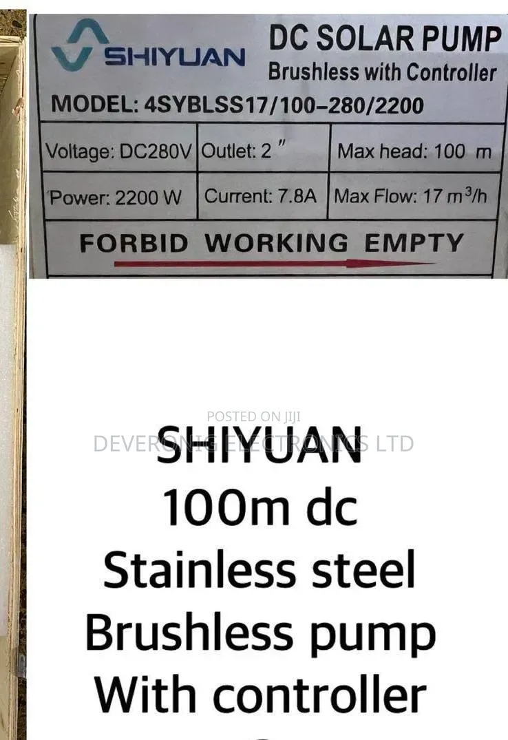 Shiyuan Stainless Steel Brushless Water Pump