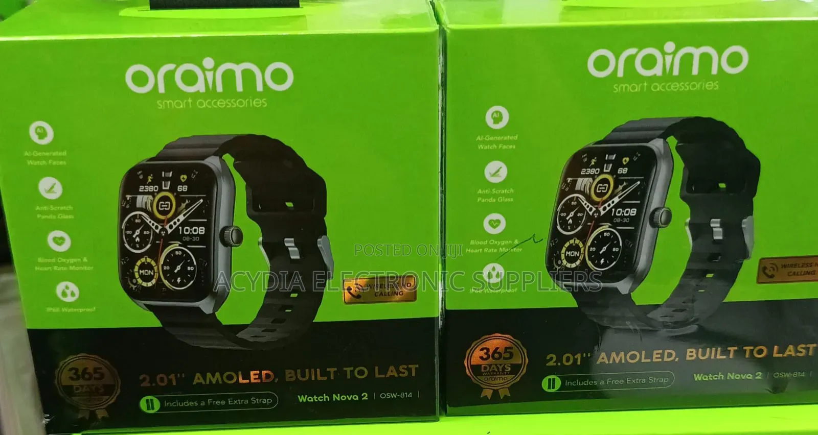 Oraimo Watch Nova 2 2.01" Amoled Ip68 Curved Touchscreen Smart Watch
