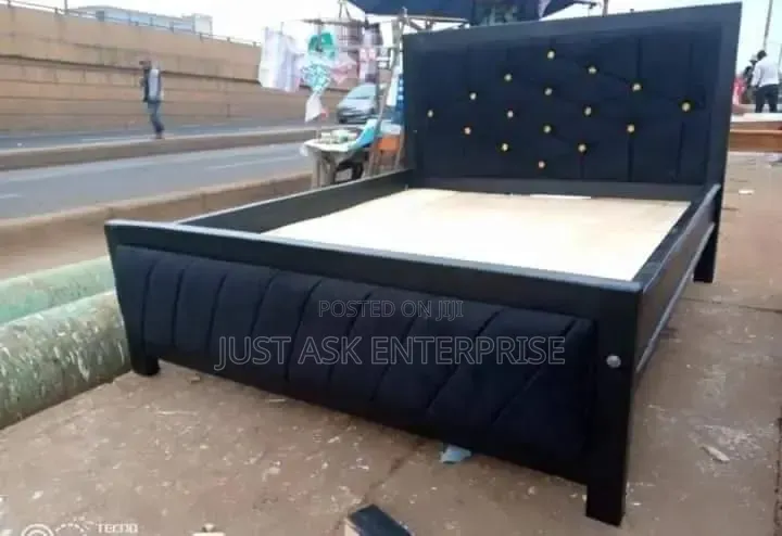 6 by 6 Modern Design King Size Bed With Fabric Finish