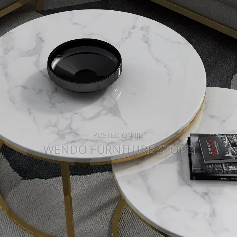 Coffee Table; Marble Dual Coffee Table