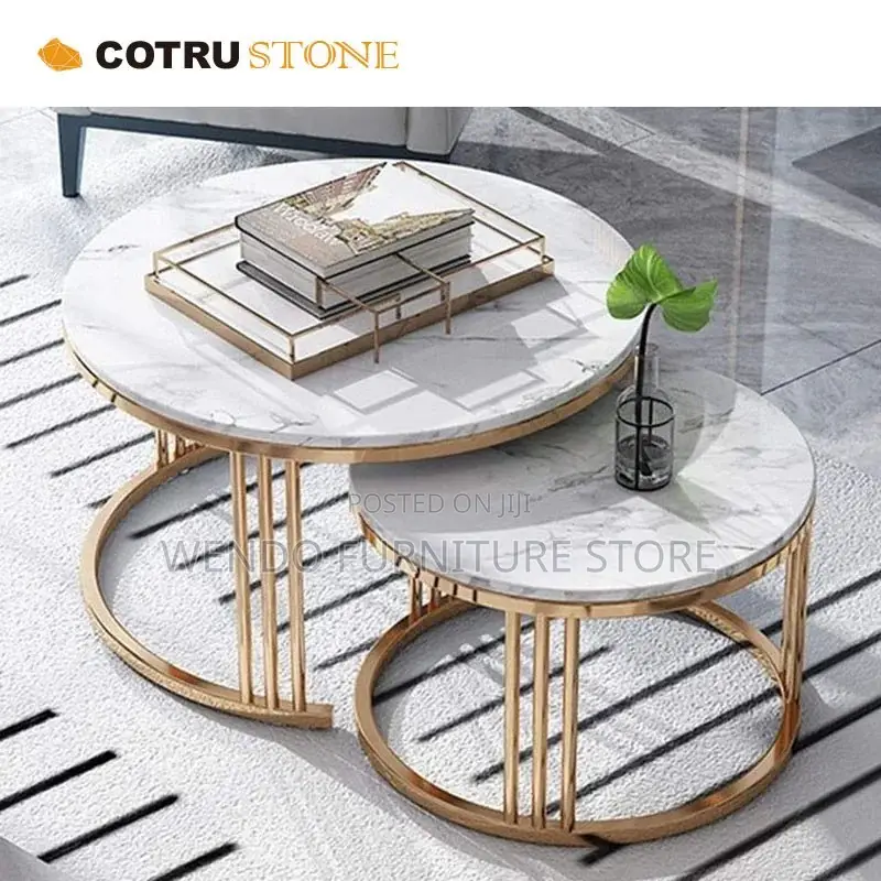 Coffee Table; Marble Dual Coffee Table