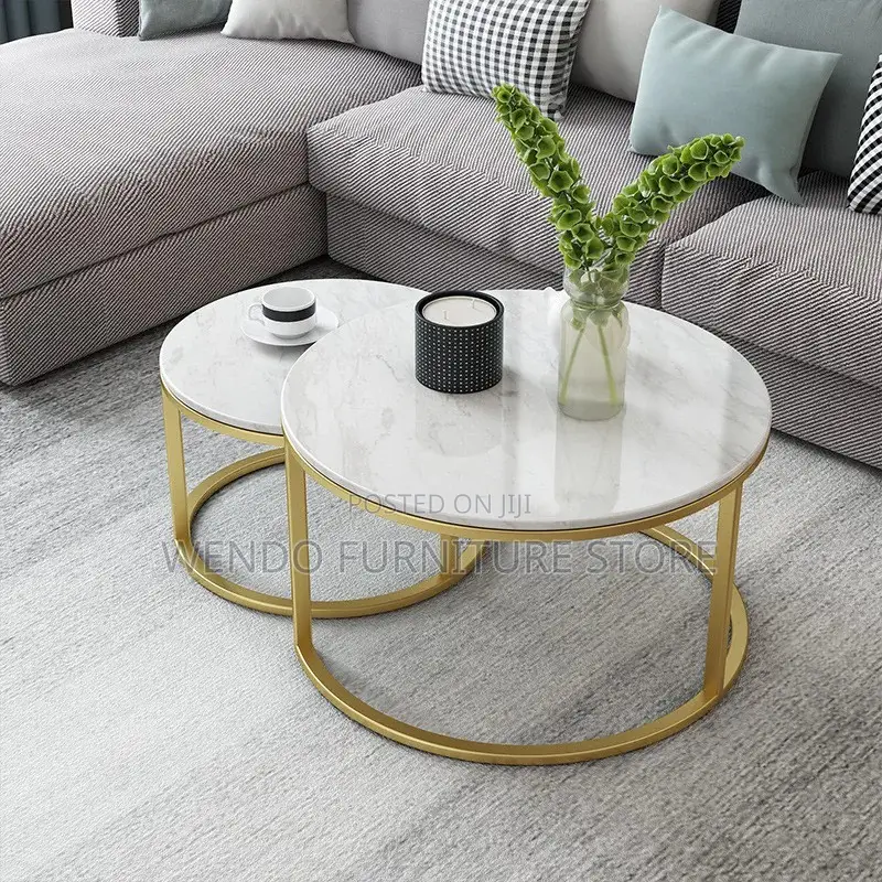 Coffee Table; Marble Dual Coffee Table