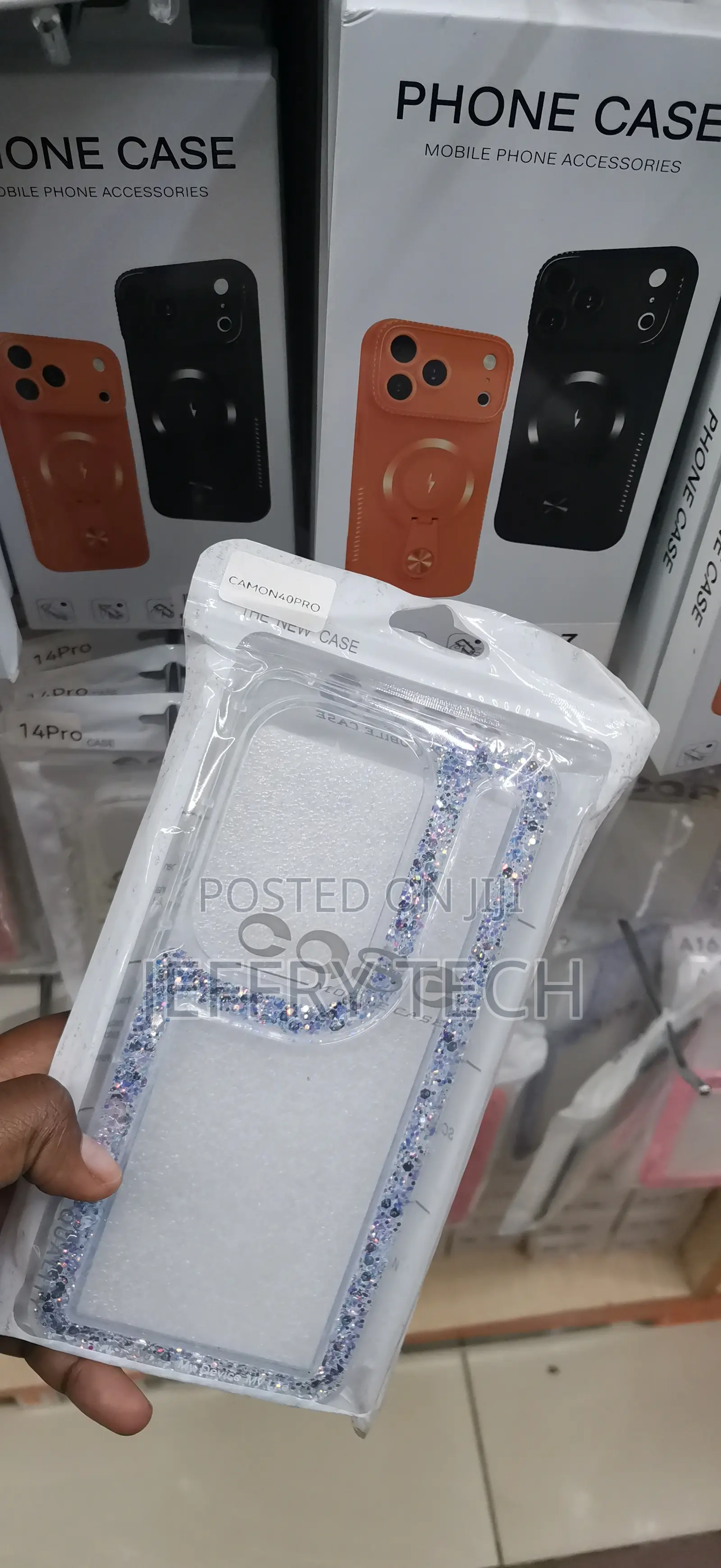 Tecno Camon 40 Pro Transparent Glitter Bumper Case