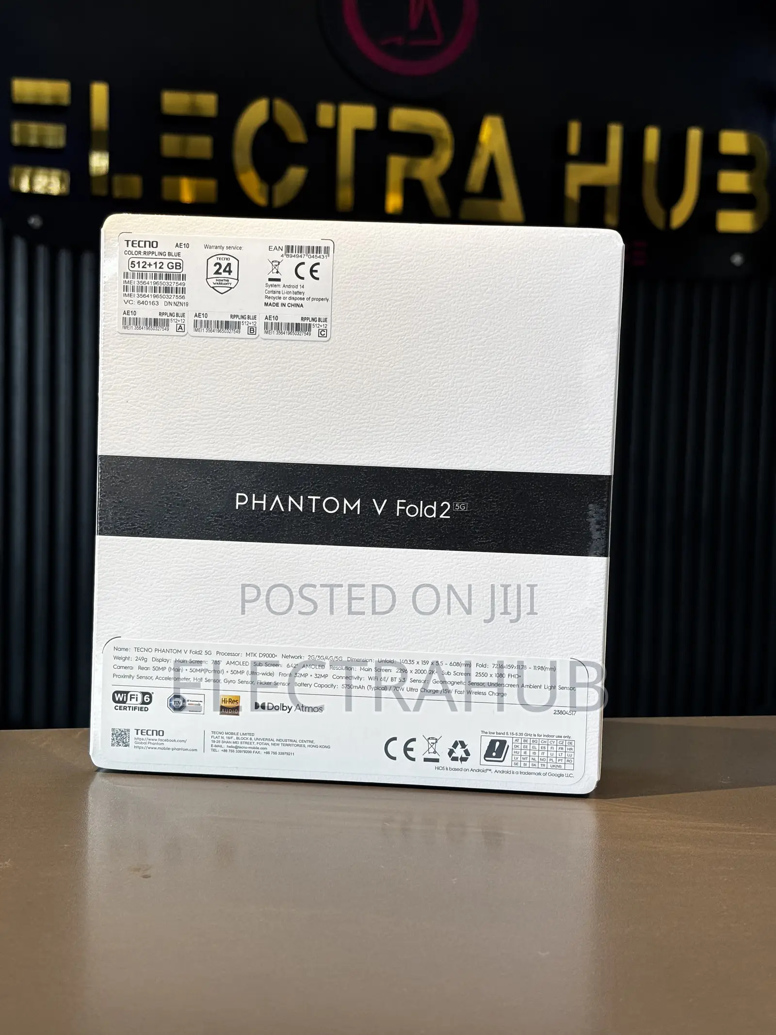 New Tecno Phantom V Fold 2 512 GB Blue