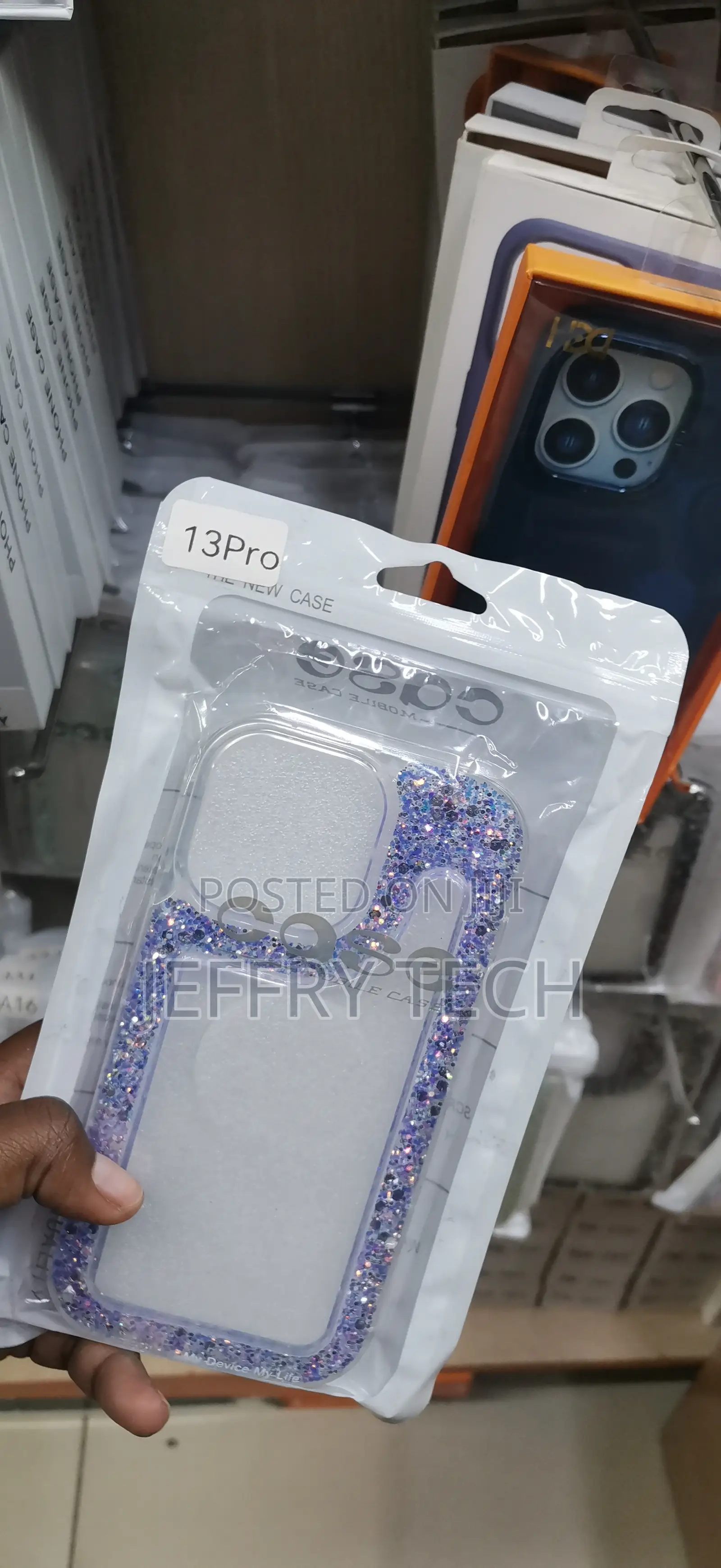 iPhone 13 Purple, Glitter-Inlaid Liquid Quicksand Phone Case