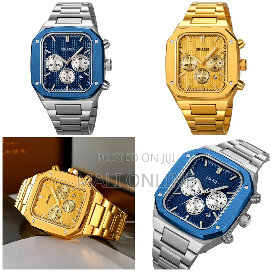 Square Dial Men’S Business Watch Quartz Analog Skmei 2201 Date Display