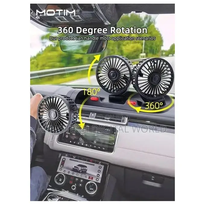 Three-Head Car Cooling Fan
