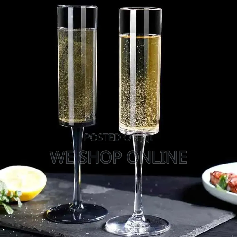 175ml Quality Cylindrical Champagne Flute Glass Per Set of 6