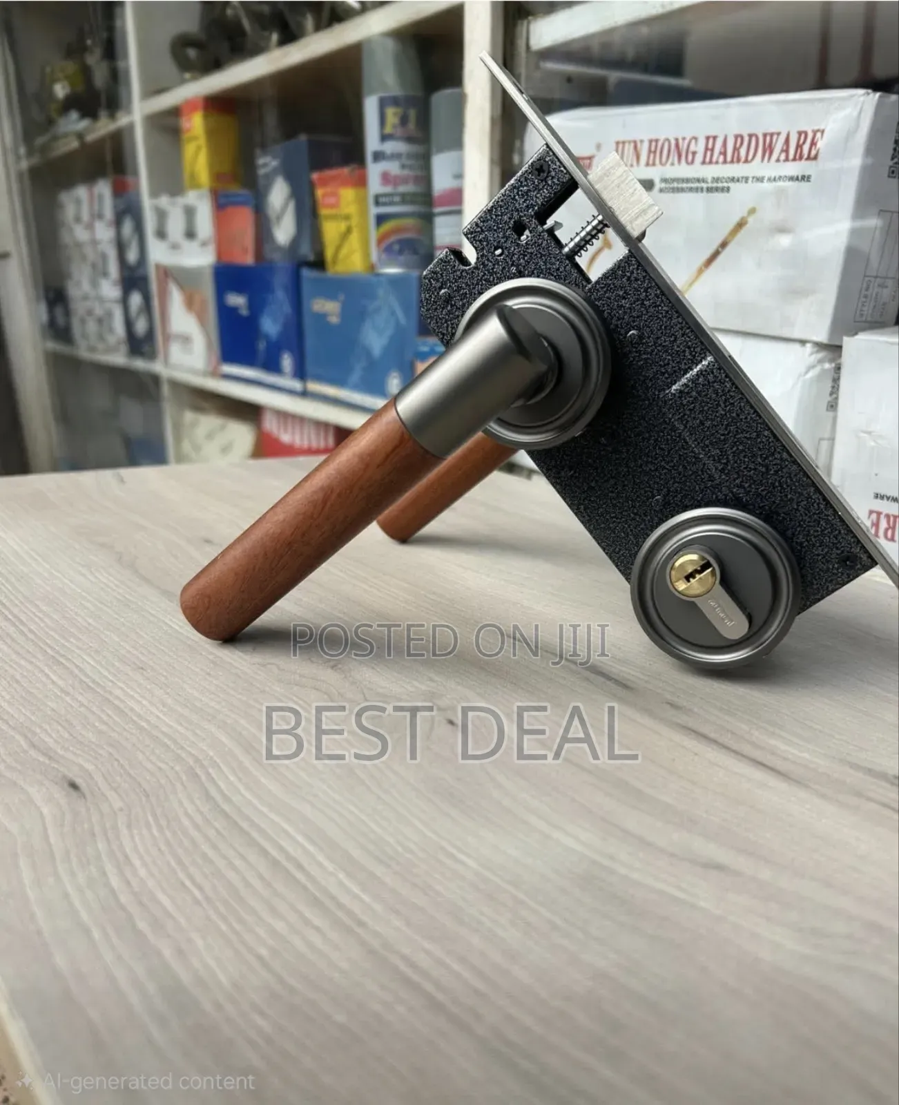 Wooden Handle Door Lock