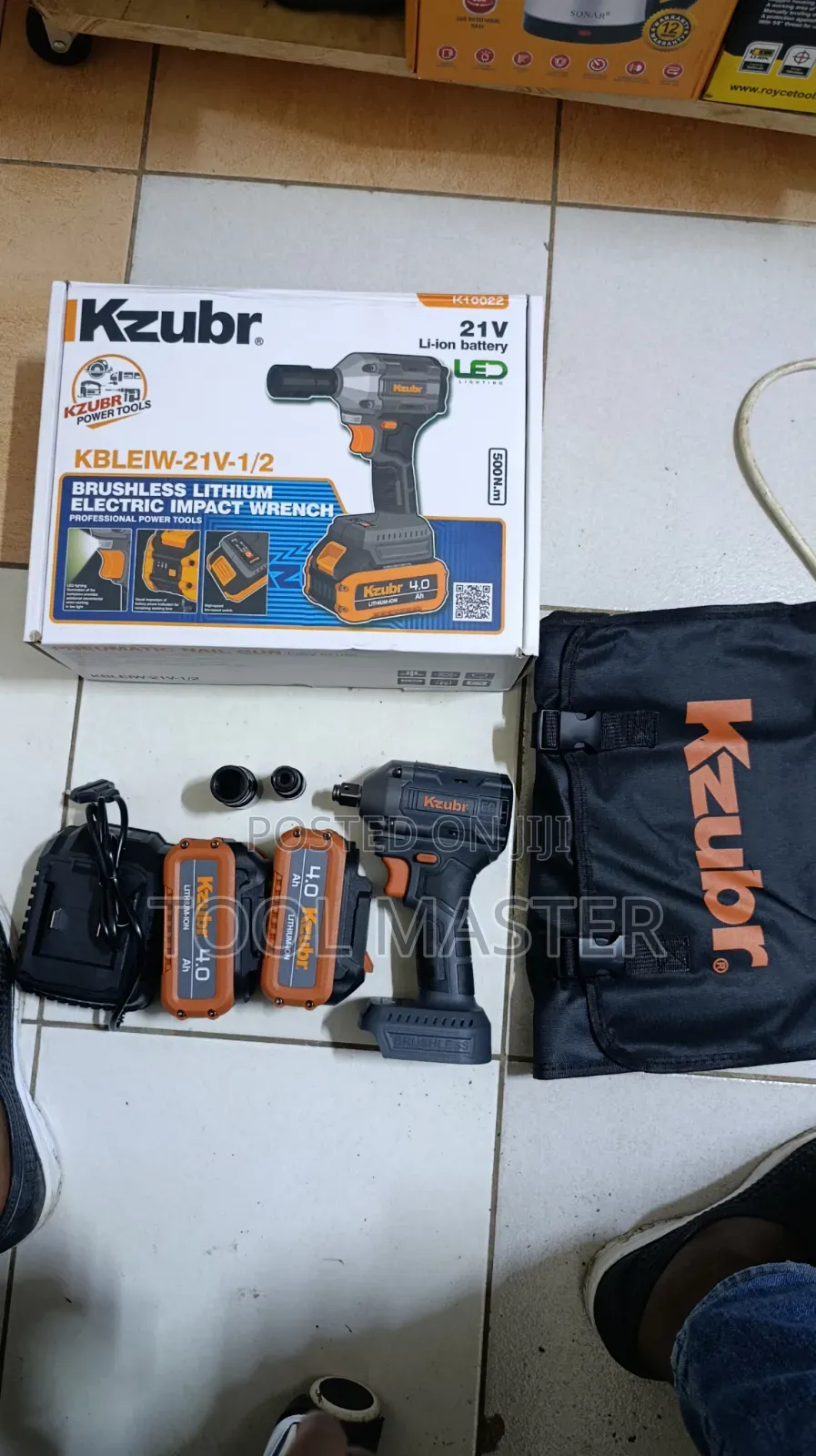 Kzubr Cordless Impact Wrench/4.Ah Portable Kzubr Impact Wrench