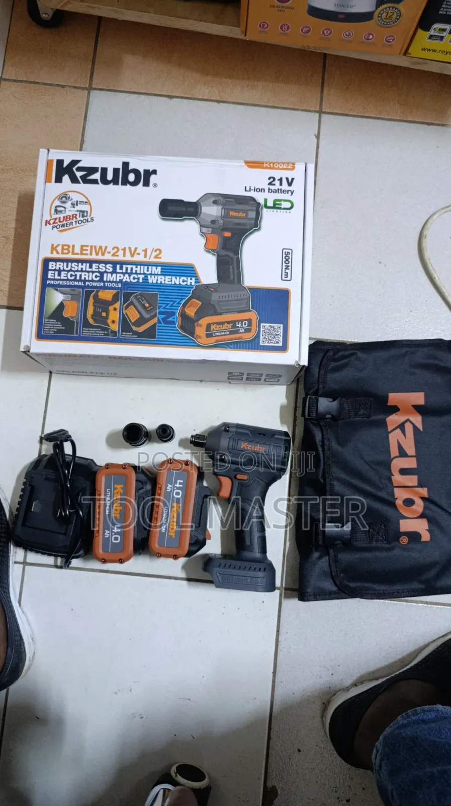 Kzubr Cordless Impact Wrench/4.Ah Portable Kzubr Impact Wrench