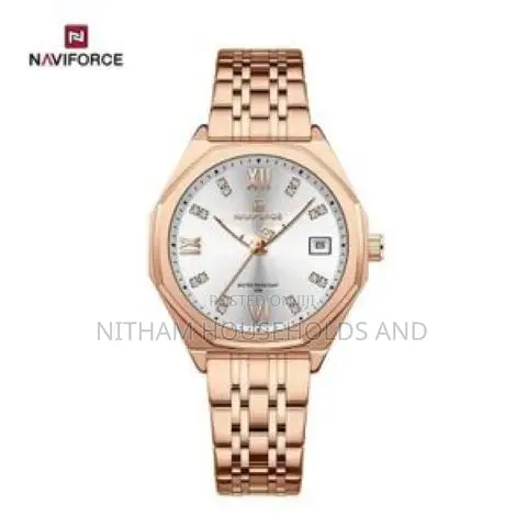 Naviforce Nf5052 Gold Quartz Watch for Women