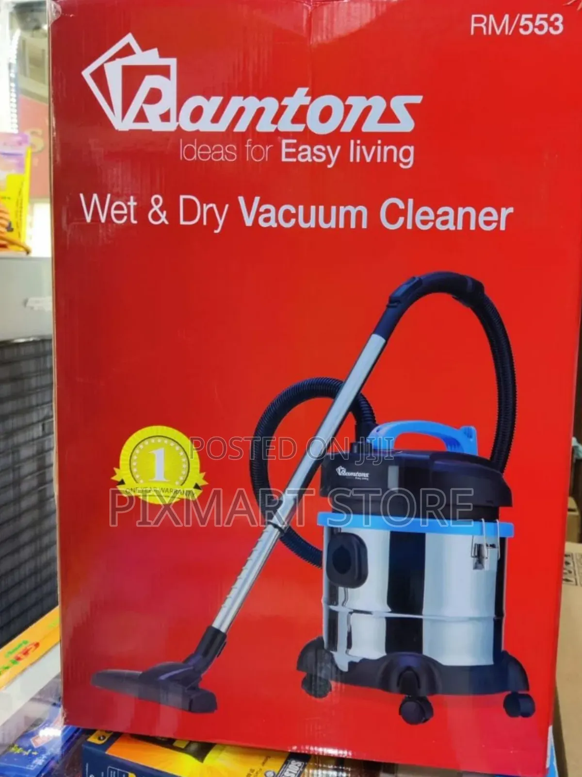 Ramtons 21 Litres Wet Dry Vacuum Cleaner Powerful Suction