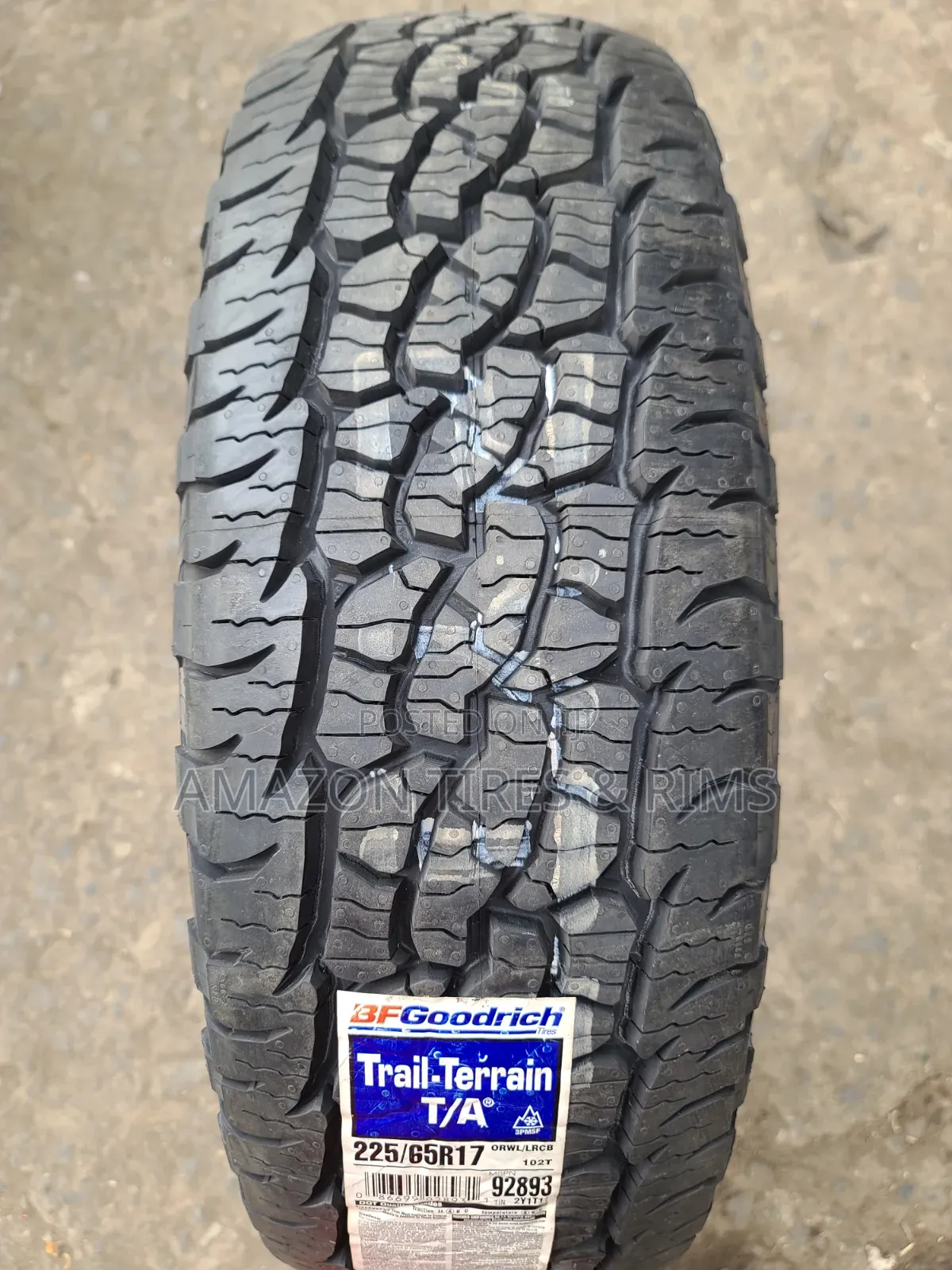 225/65 R17 Bf Goodrich Tyres a/T Trail-Terrain Made in U.S.A