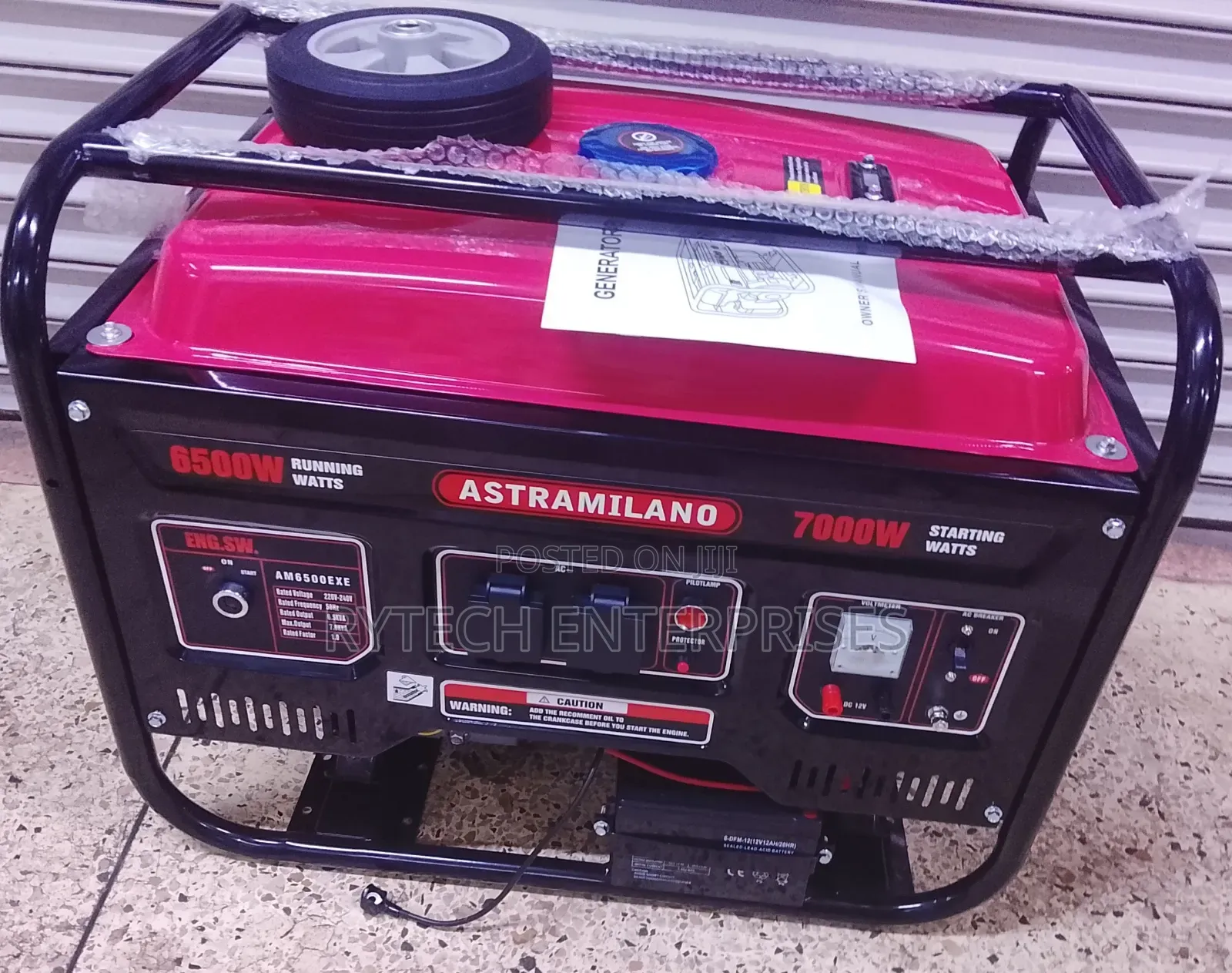 Astramilano 6.5kva Gasoline Generator