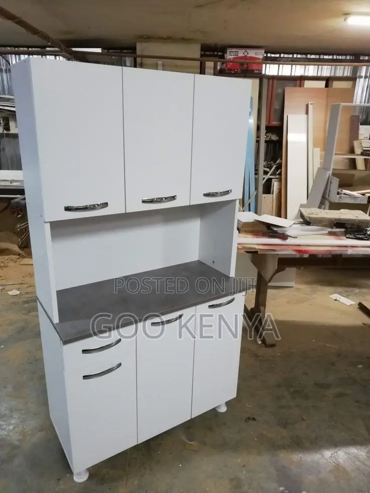 Kitchen Cabinet; Space-Saving Wooden Kitchen Organizer Cabinet